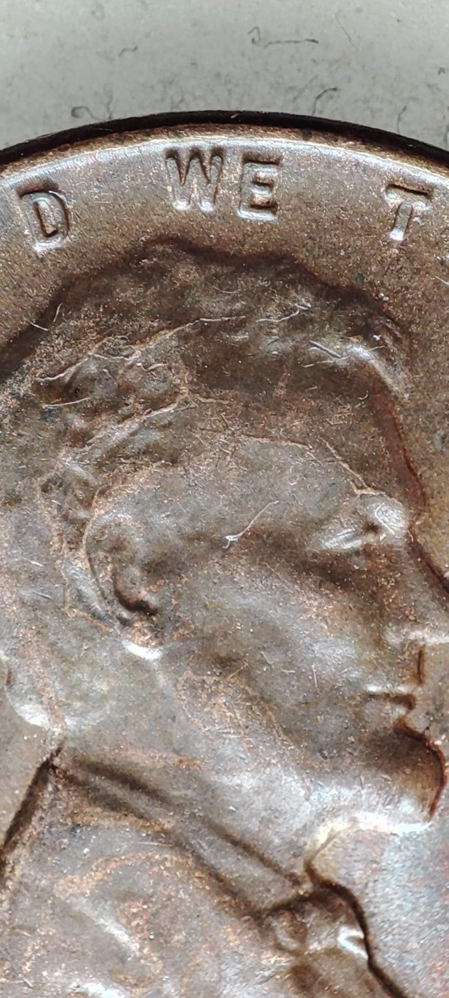 One-Cent-1956-P-USA---Die-Cracks-On-Lincoln's-Head